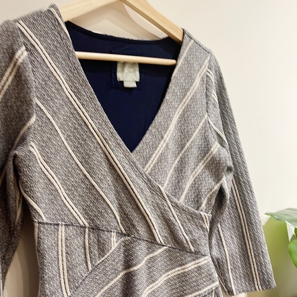 Anthropologie Maeve Amelia Column Stripe Wrap Dress Size Small - Picture 8 of 15